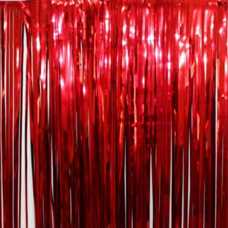 ласо за парти, декоративен червен метален или пластмасов тафта за събития и празници, Party Deluxe.