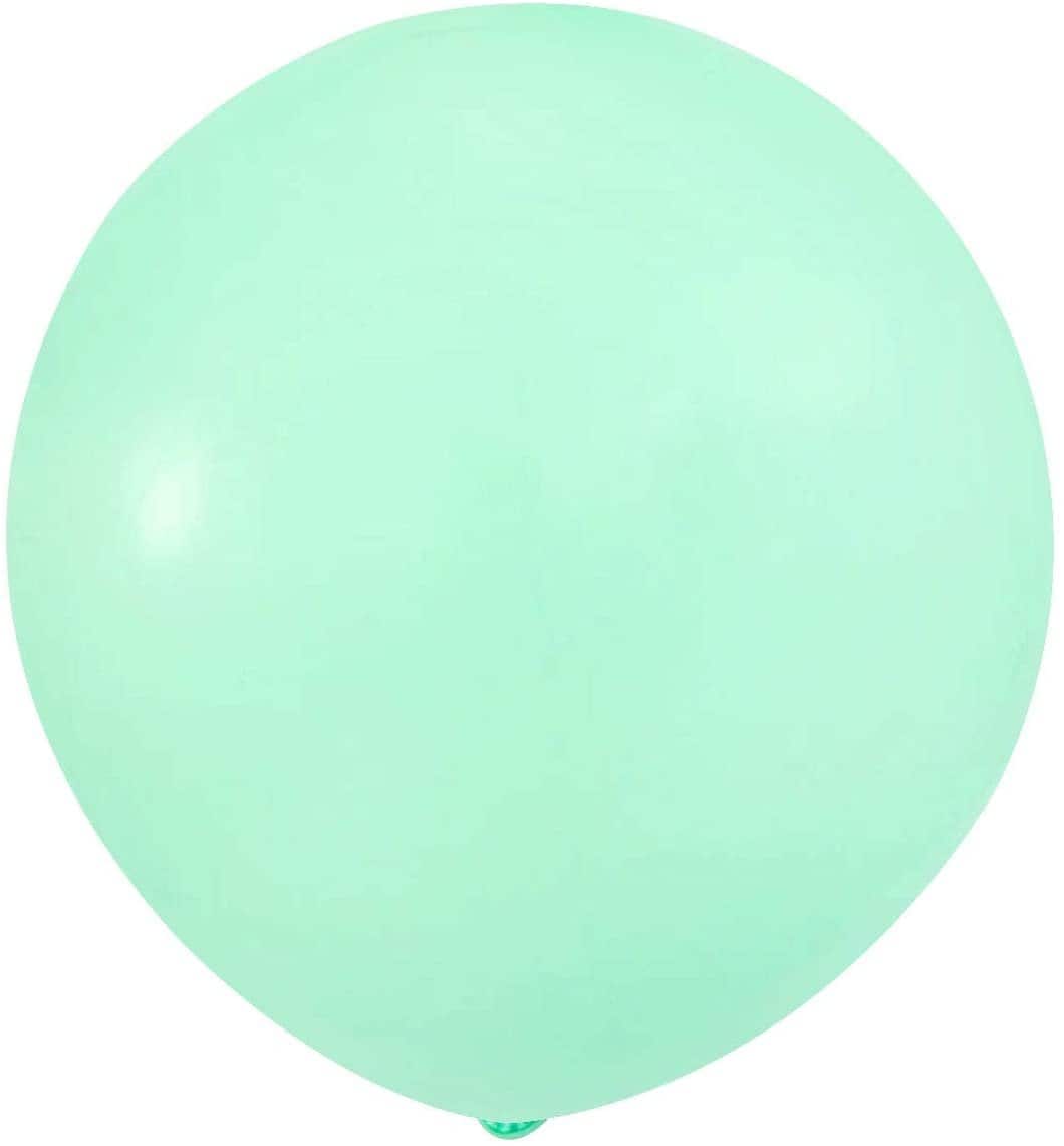 шар маска за парти, светещ балон, празнична украса, Party Deluxe, светло-зелен балон, специални събития, детски празници, наема на балони, декорация за партита.