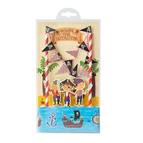 Цялостна украса за Pirate тематично парти с флагчета и декорации за деца, пероксидна корабна сцена и морски мотиви за весели детски празници.