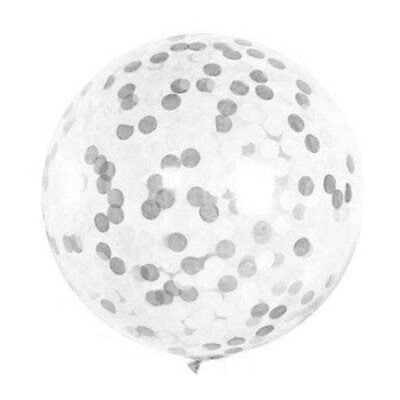 Пуканков балон сребристи конфети за празненства и събития, перфектен за украса и забавление на партита.