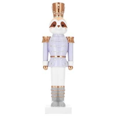 Розов и златен декоративен военномоден коза с шапка, подходящ за празнични събития и декорации за партита.