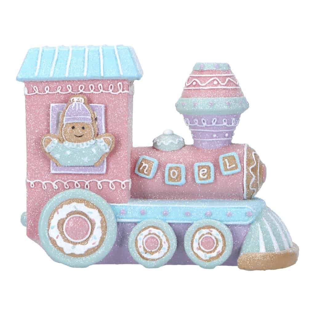 Релефна украса за рожден ден под формата на влак, използван за детски празници, с весели цветове и любящ дизайн.