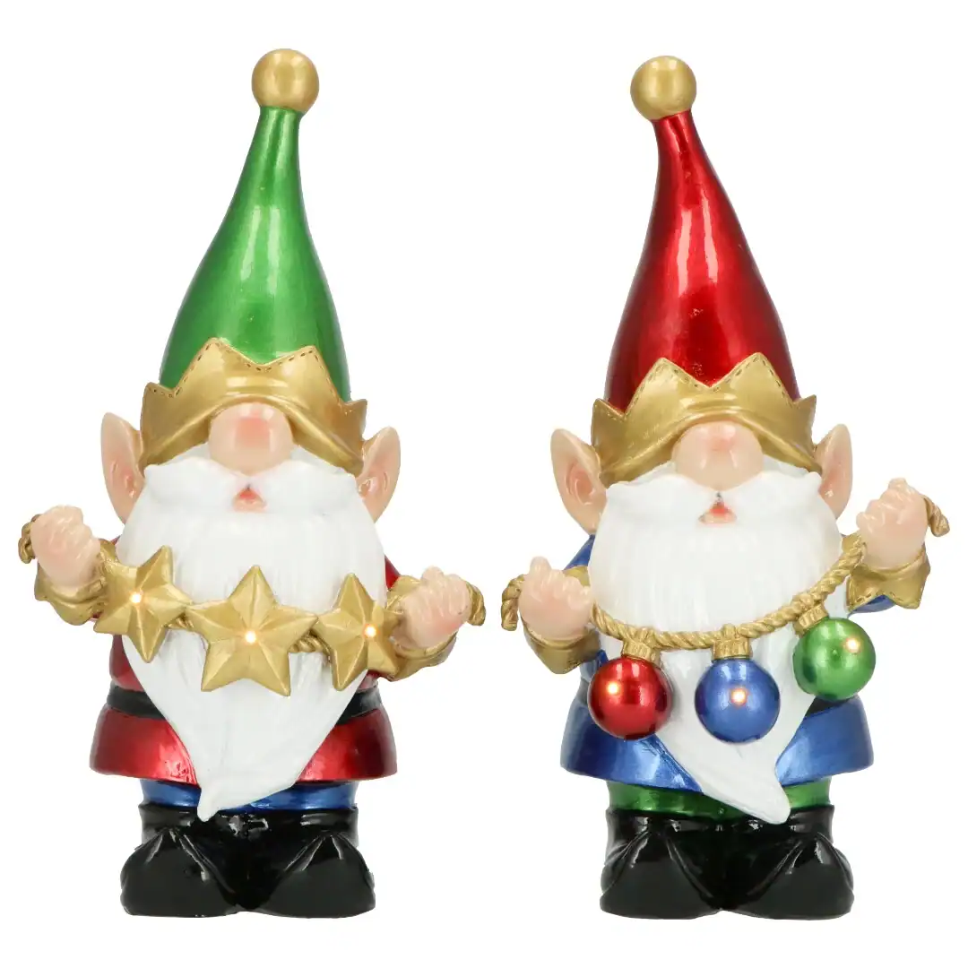 Янки за Коледа, декоративни джуджета слапкови фигури за празничен декор, подаръци и украса за зимната ваканция, Party Deluxe.